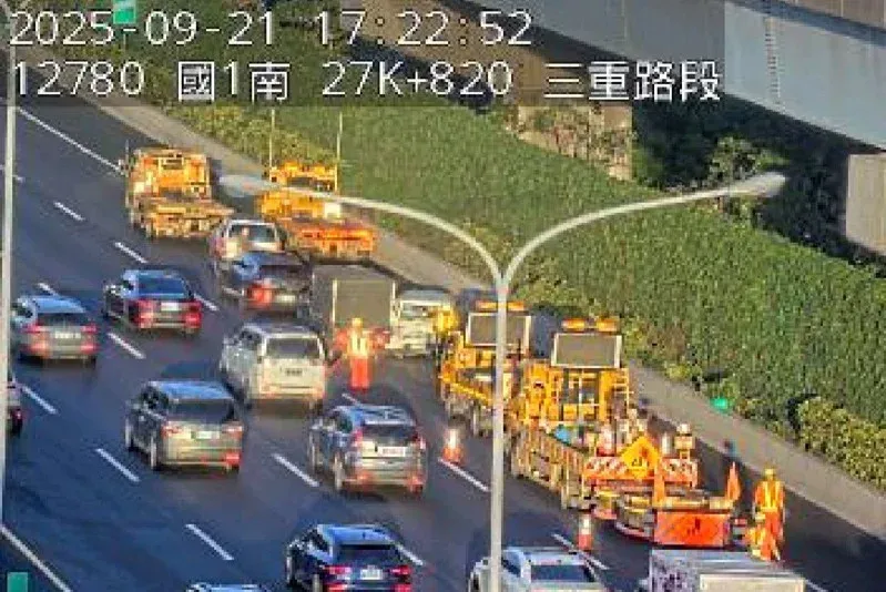 國道三重交流道接連2起事故釀多人傷　車流嚴重回堵