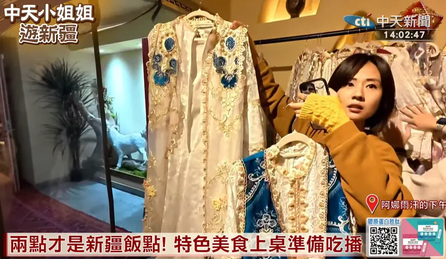 影/中天小姐姐遊新疆！化身絕美「伊犁公主」　大啖孜然烤羊肉