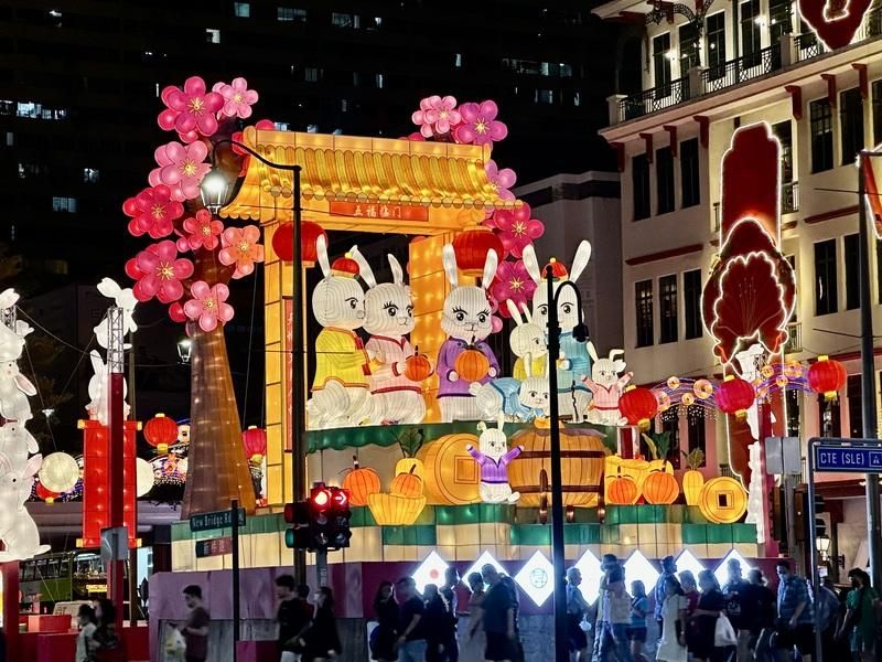 歡喜迎兔年！新加坡揮別疫情陰霾　牛車水年貨市集復辦熱鬧滾滾