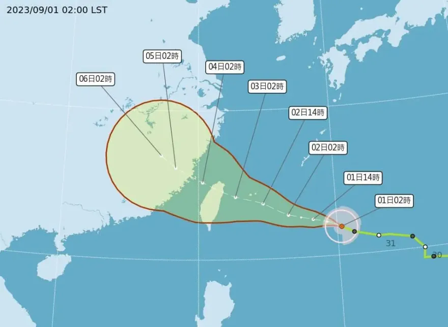 海葵周末登陸台灣？最新路徑潛勢預測圖曝　最快今下午發海警