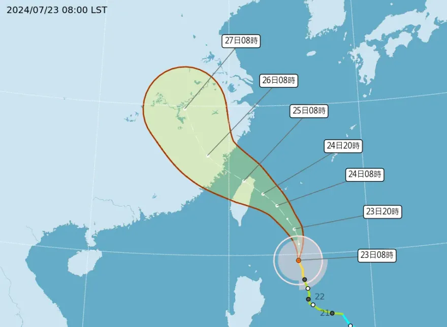 快訊/中颱凱米11:30發陸海警　北北基桃20:00宣布是否停班課