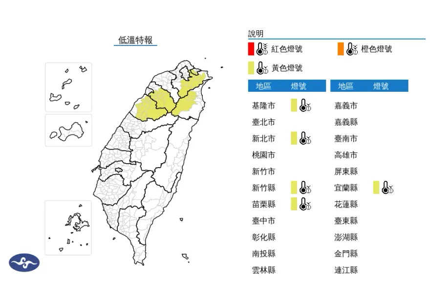 「5縣市」低溫特報　一路凍到明天