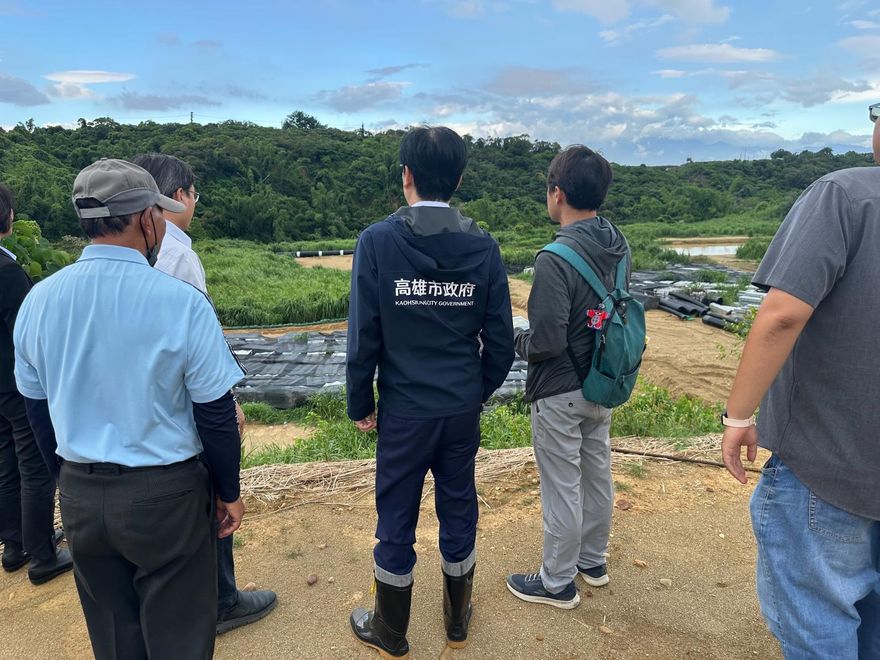 丹娜絲颱風逼近　陳其邁視察大樹光電濫墾山頭備戰