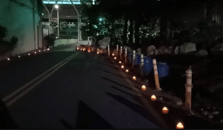 影/彰化員林整排酥油燈大道　地主：讓路人能安全通行