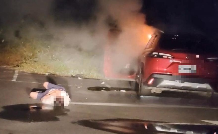 台南漁光島慘劇！失意男昏迷車上釀「全車狂燃」
