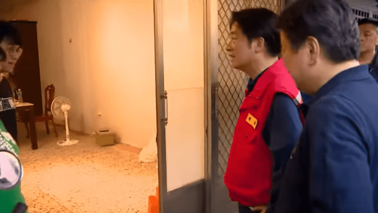 花蓮勘災又失言！見受災戶地板拆掉　賴清德竟說「反而好看」