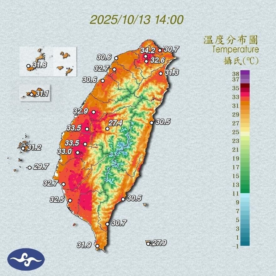 秋老虎發威！北市內湖再飆37.7度登全台最熱　6縣市亮燈