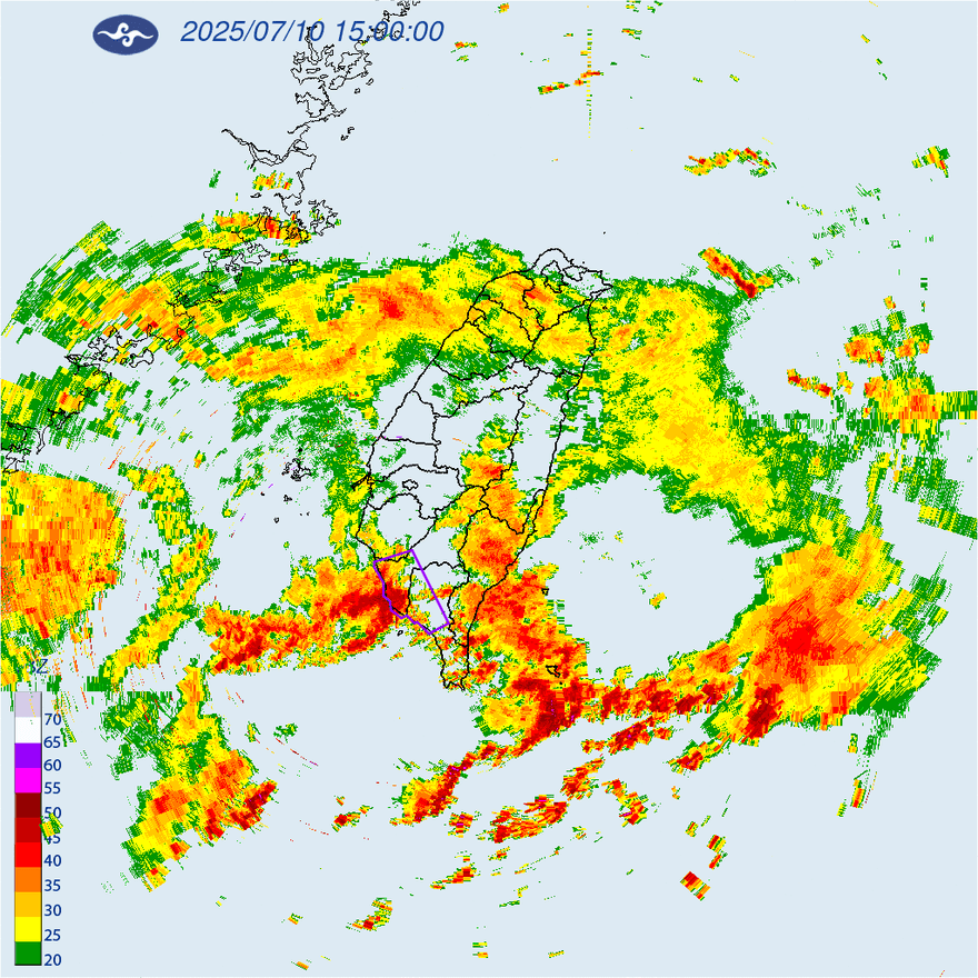 超大暴雨狂襲！7縣市豪雨特報　3地區雨量紫爆了