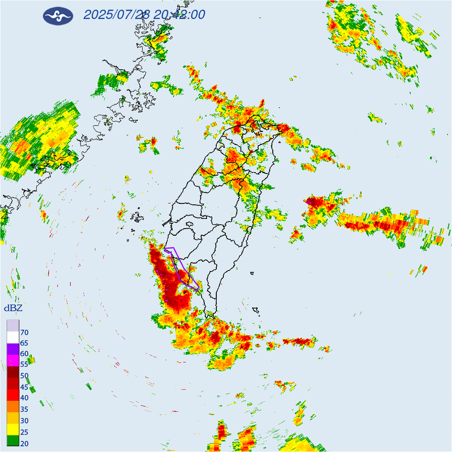 南台灣注意！台南、高雄、屏東深夜遭大雷雨狂炸