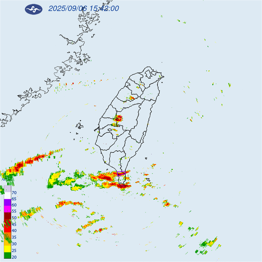 南台灣午後對流旺盛！　大雷雨狂炸屏東、台東